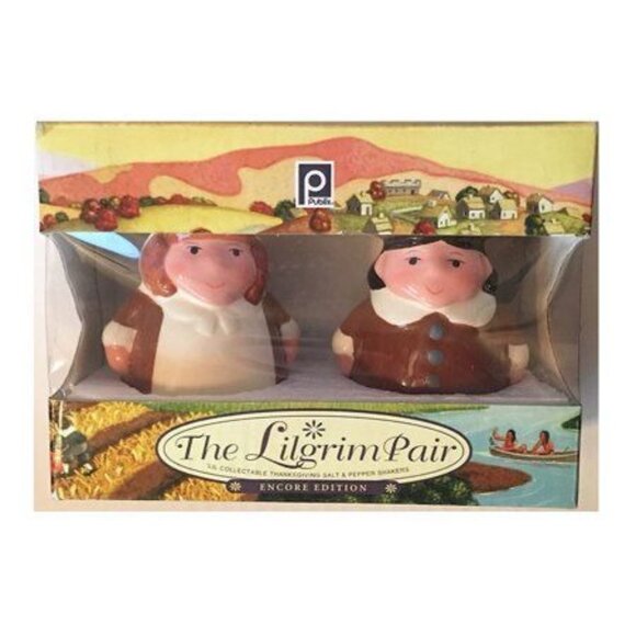 Publix The Lilgrim Pair Premiere Edition Salt & Pepper Shakers Set With Box - Picture 13 of 13